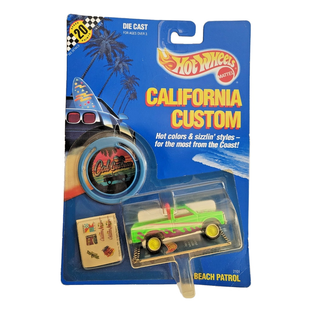 Beach Patrol (Neon Green, Large Yellow Turbo Wheels)
