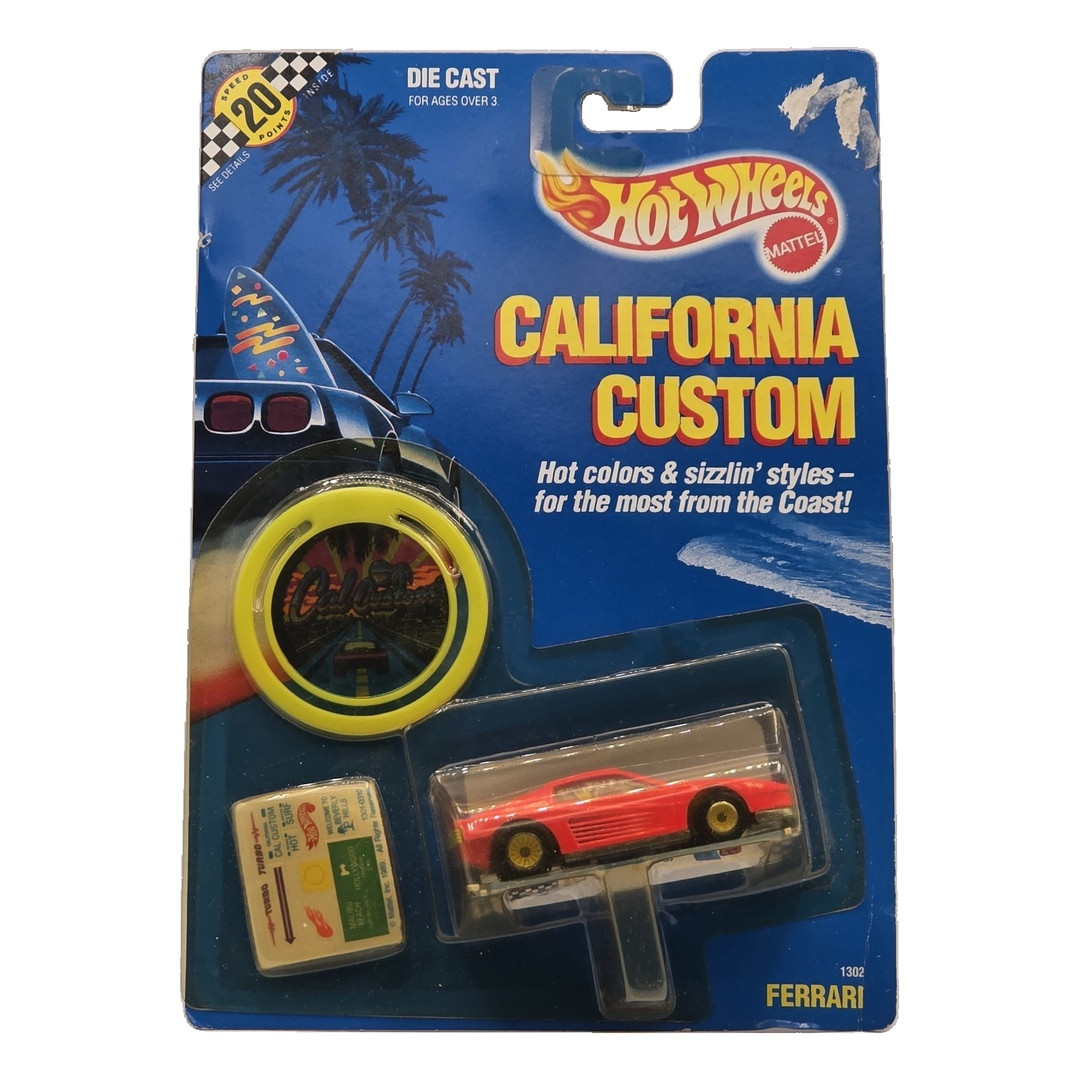 Ferrari Testarossa (Neon Red, Yellow Real Riders, Yellow and Red Interior)
