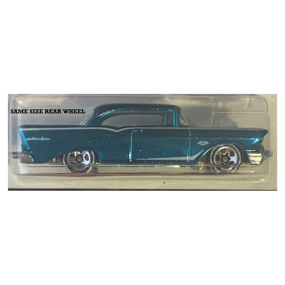 1957 Chevy Bel Air (Blue, bigger rear / same size wheels)