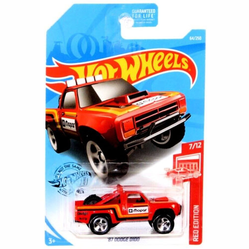 Hot Wheels 87 Dodge D100 Red Edition