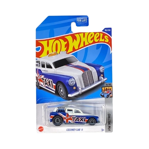 Hot Wheels Cockney Cab II (White & Blue)