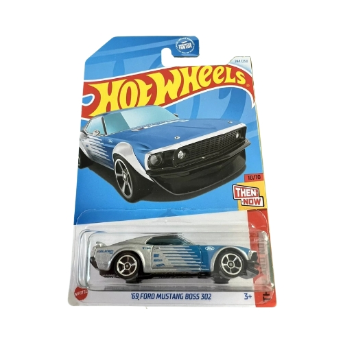 Hot Wheels '69 Ford Mustang Boss 302 (Silver & Blue)