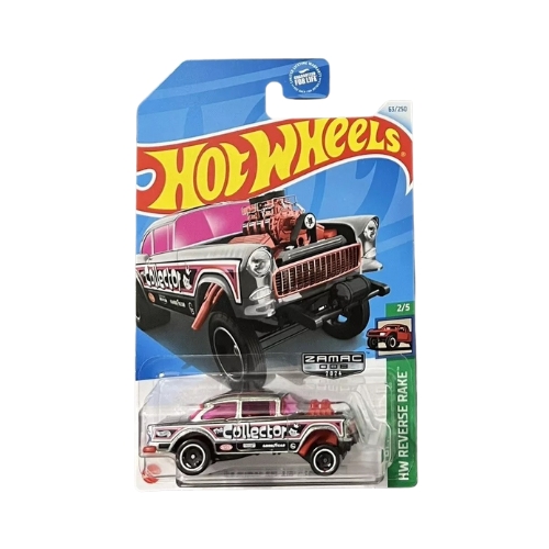Hot Wheels 1/64 '55 Chevy Gasser Pure White Rubber Tires - 3 Sets