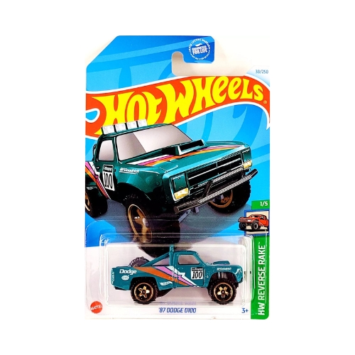 Hot Wheels '87 Dodge D100 (Turquoise)