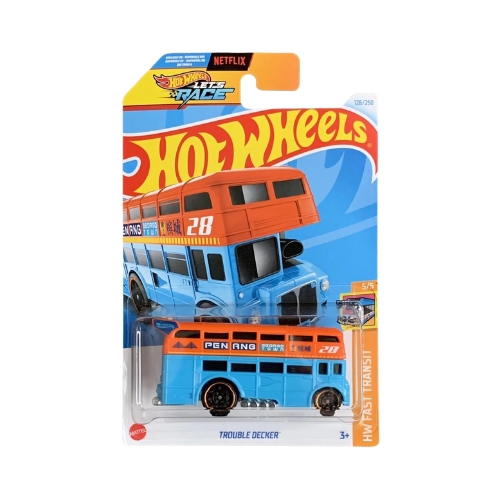 Hot Wheels Trouble Decker (Orange & Blue)