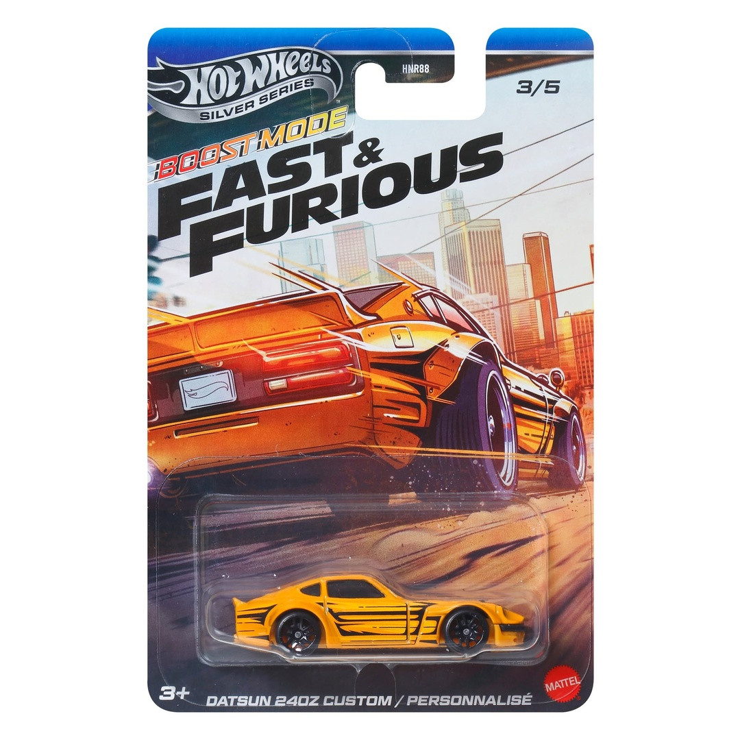 2027 Hot Wheels Fast & Furious Boost Mode Datsun 240Z Custom in its full card and blister