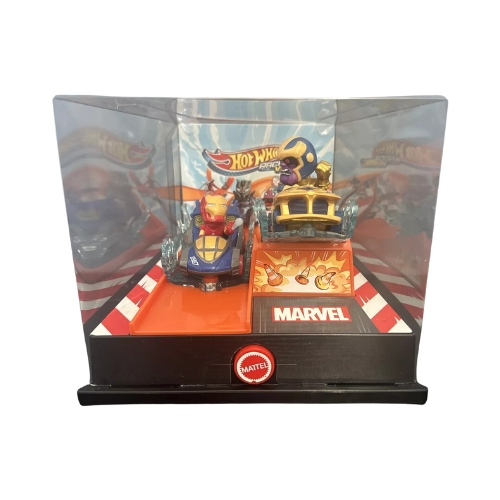 Hot Wheels Iron Man with Blaster Beam and Thanos with Infinity Gauntlet