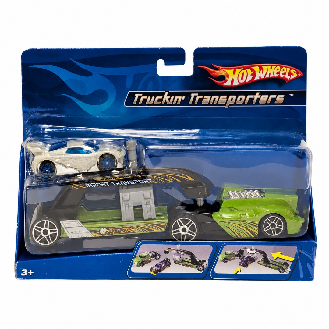 Import Transport & White Sports Car (Green)