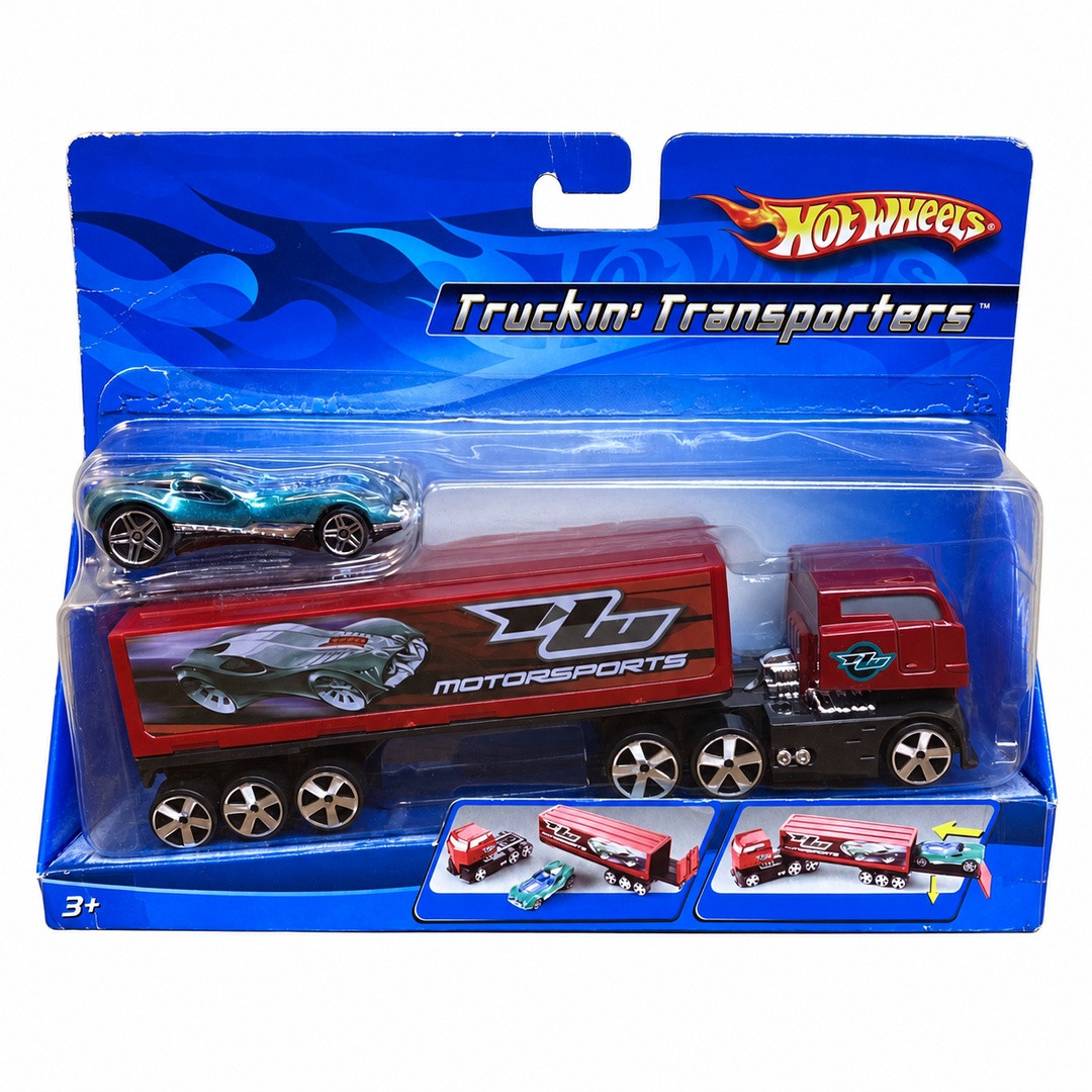 Motorsports Transporter & Green Sports Car
