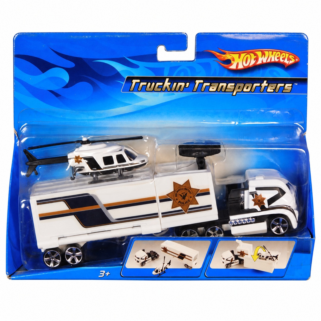 Police Transporter & Helicopter (White)