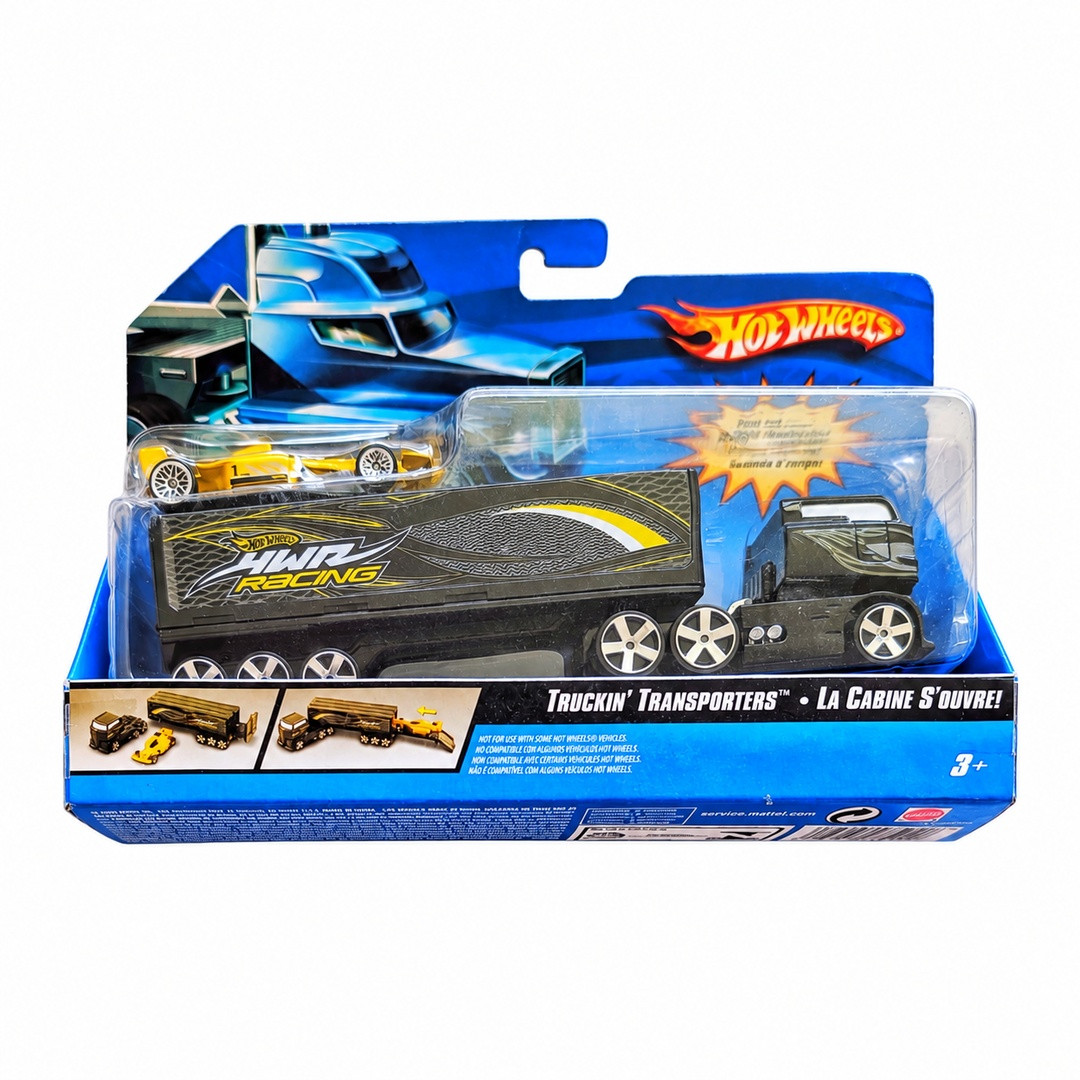 Transporter & Yellow Sports Car (Black)