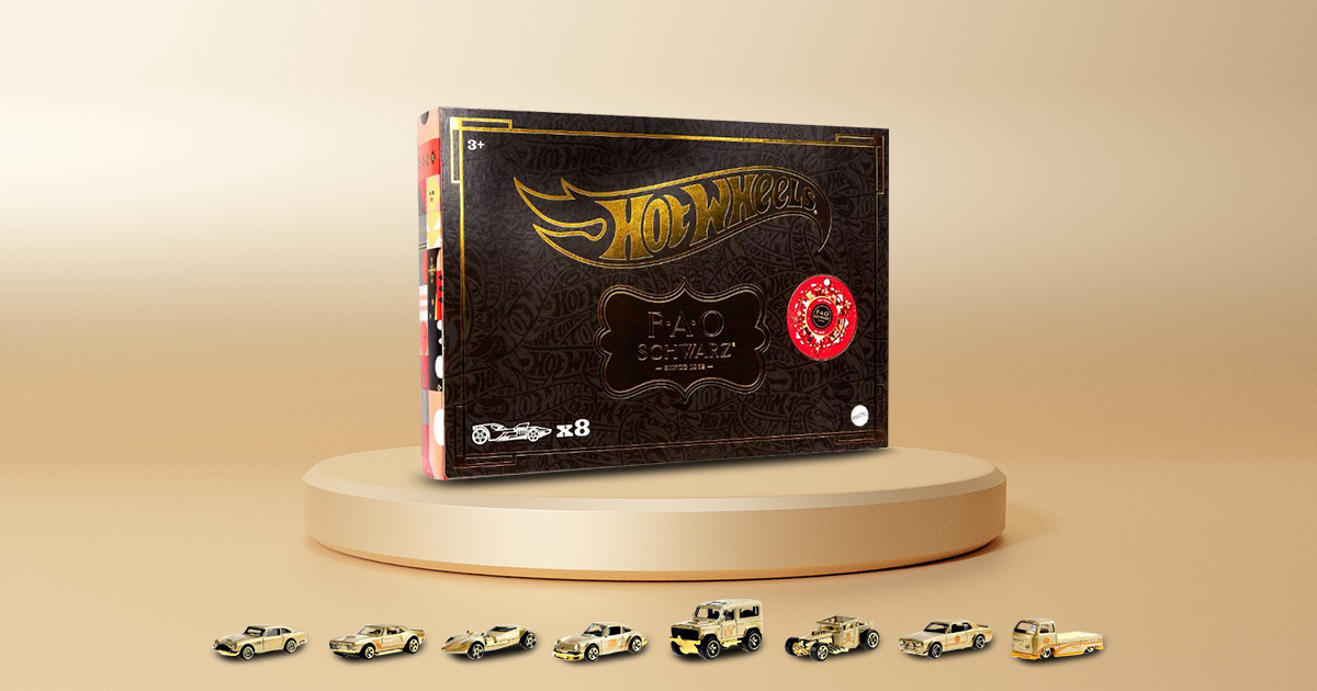 FAO Schwarz Exclusive Gold Hot Wheels Set