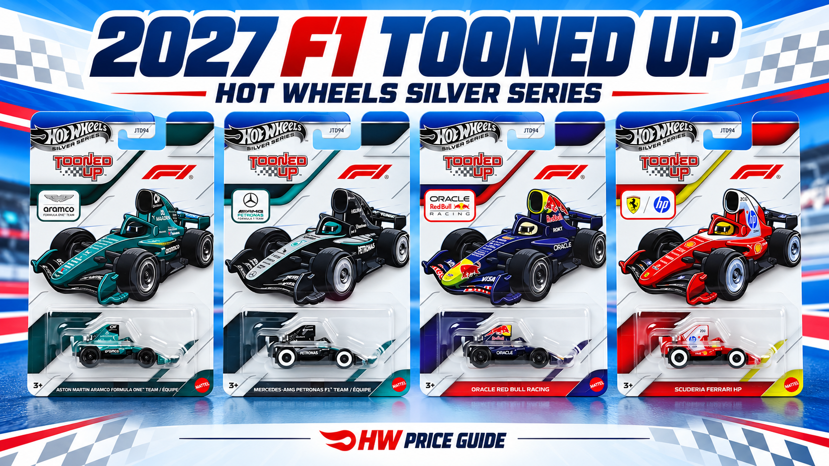 First Look: 2027 Hot Wheels F1 Tooned Up Silver Series – Hot Wheels News