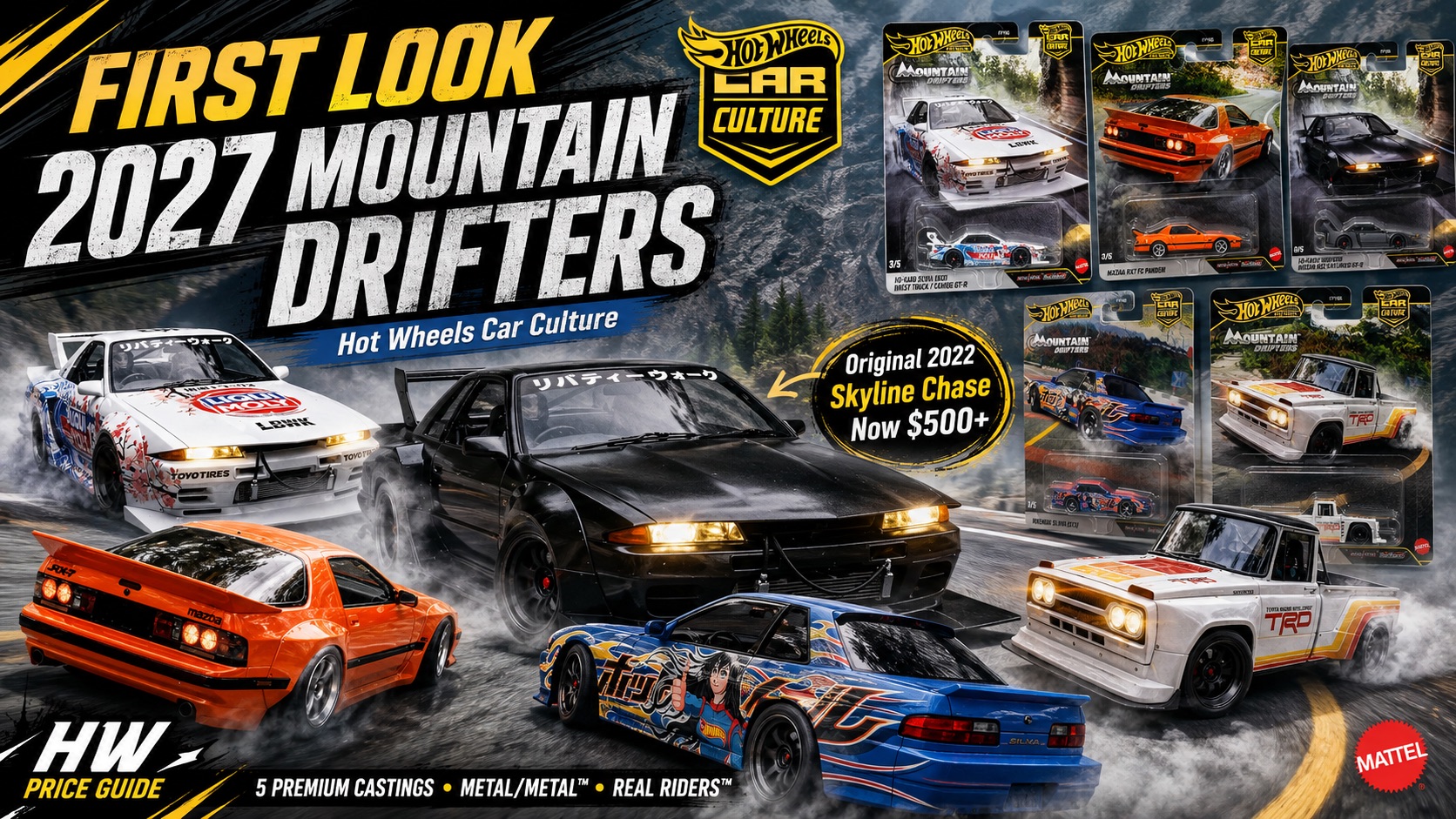 First Look at the 2027 Hot Wheels Car Culture Mountain Drifters Set – Hot Wheels News