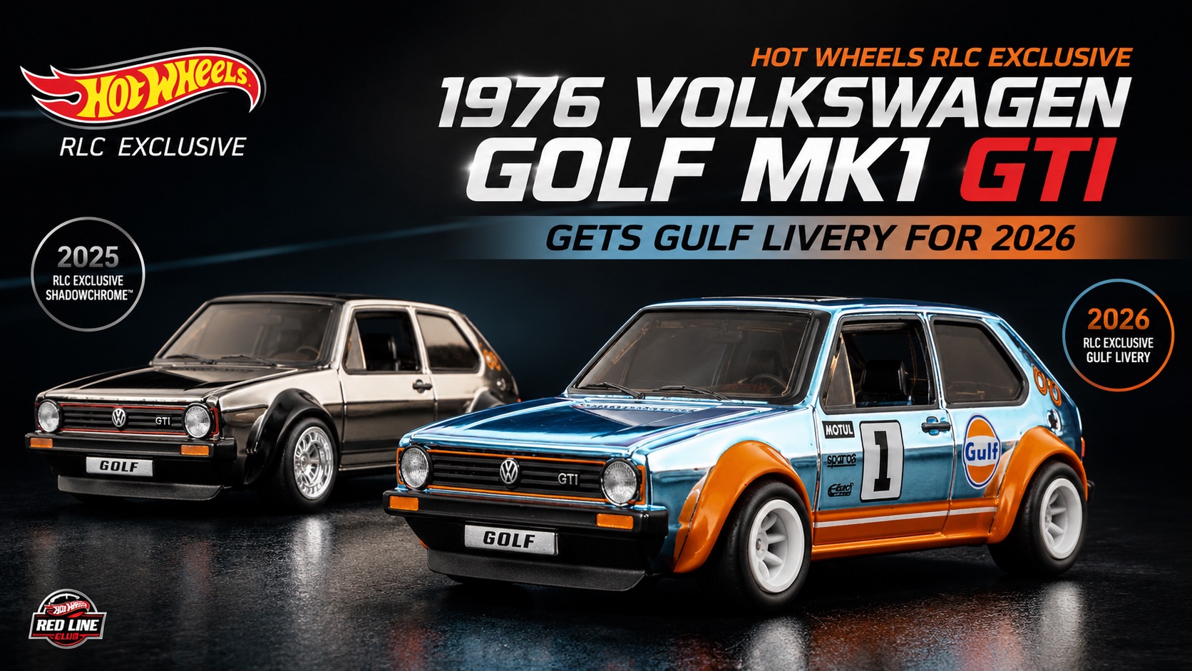 Hot Wheels RLC Exclusive 1976 Volkswagen Golf Mk1 GTI Gets Gulf Livery for 2026 – Hot Wheels News