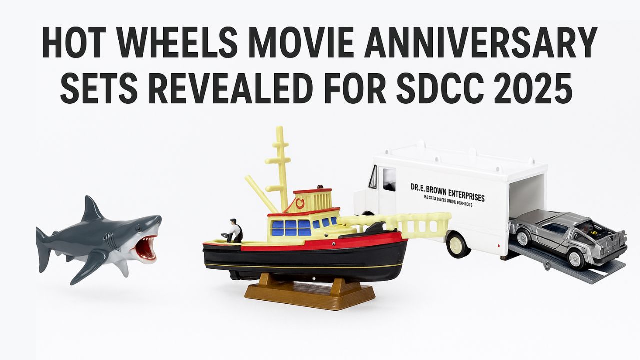 Hot Wheels Back to the Future and Jaws Movie Anniversary Sets