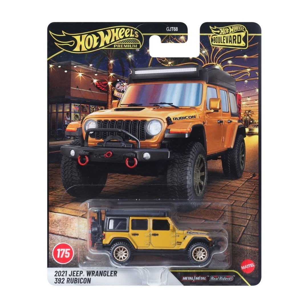 2027 Hot Wheels Boulevard 2021 Jeep Wrangler 392 Rubicon in its retail packaging